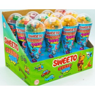 Sweeto Cornettoys Sweets Halal 65g 12 Cornet